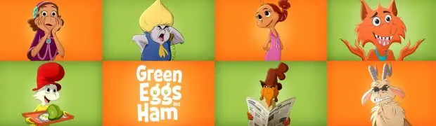 Зелёные яйца с ветчиной